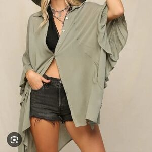 Kye Mi Sage Women's Top Size Small